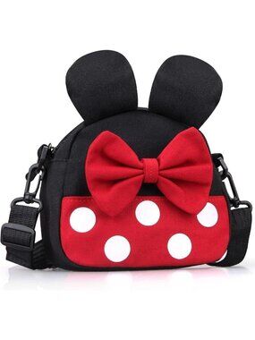 🆕 Dksyee Cute Minnie Mouse Shoulder Bag Women Black Toddler Small Kids Handbag
